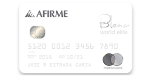 Tarjeta de crédito Afirme Blanc World Elite