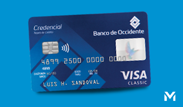 Tarjeta Credencial Clásica Visa del Banco de Occidente