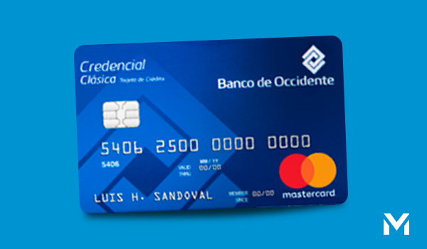 Tarjeta Credencial MasterCard Clásica del Banco de Occidente