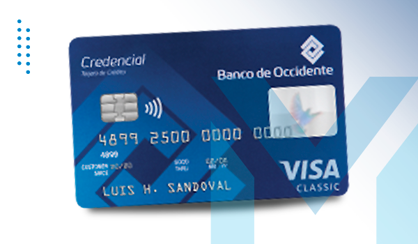 Tarjeta Credencial Clásica Visa del Banco de Occidente