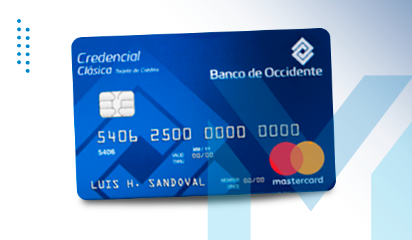 Tarjeta Credencial MasterCard Clásica del Banco de Occidente